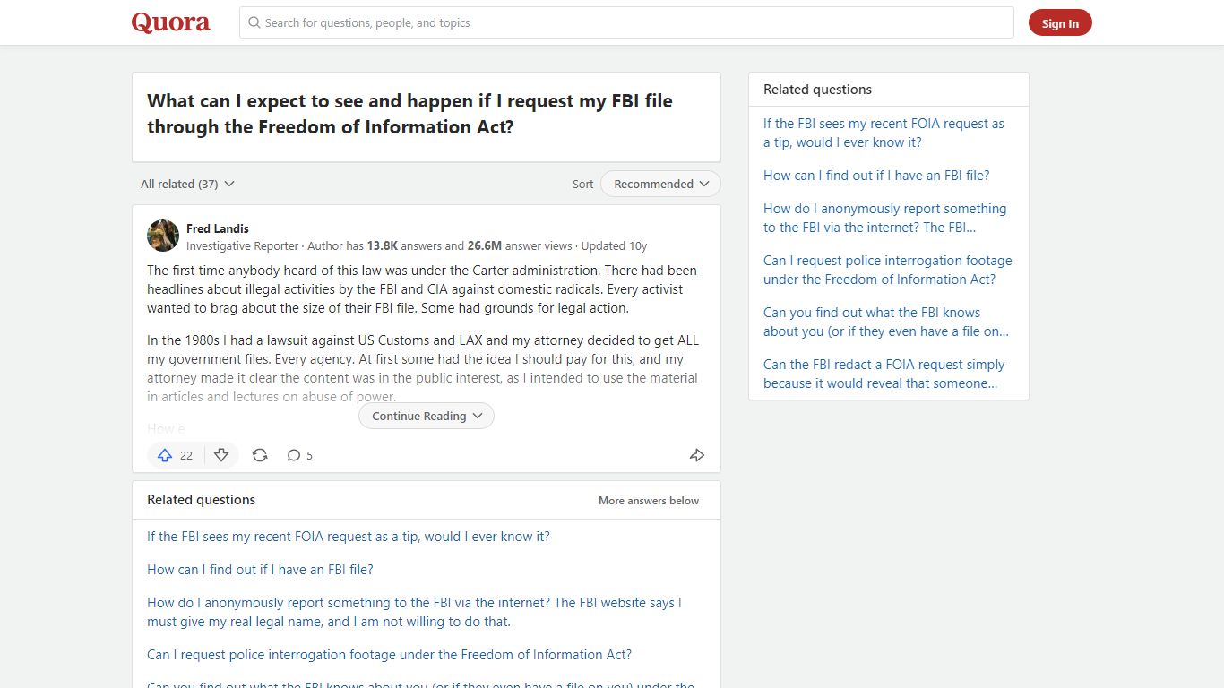 What can I expect to see and happen if I request my FBI file ... - Quora